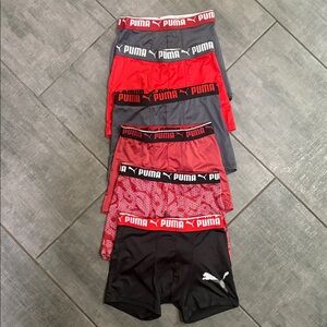 NEW Puma performance boxer briefs stretch waistband Large kids boxers boys